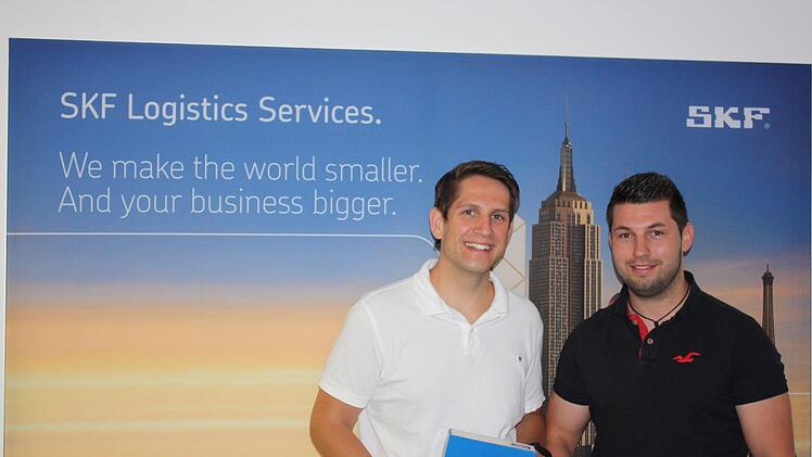 Jan Bischof mit Projektleiter Andreas Wartha. Foto: Jonas Hofmann