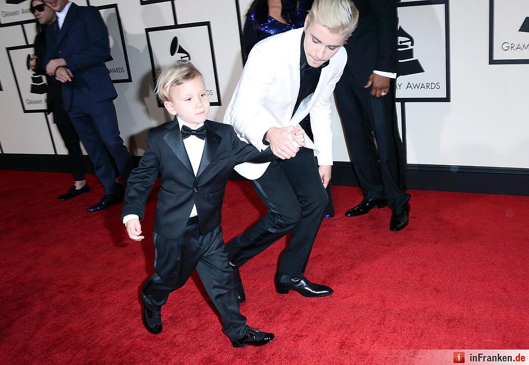 Justin Bieber mit seinem Bruder