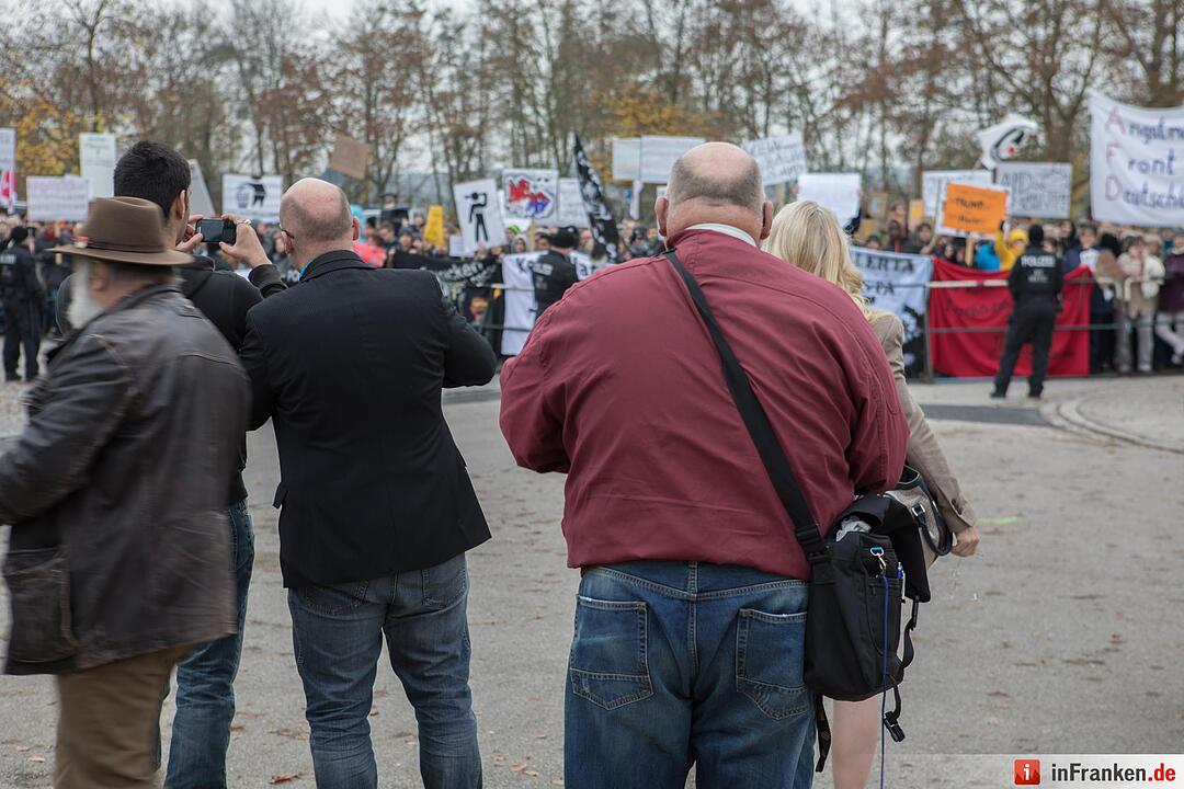 Demonstration gegen AfD-Veranstaltung in Gunzenhausen