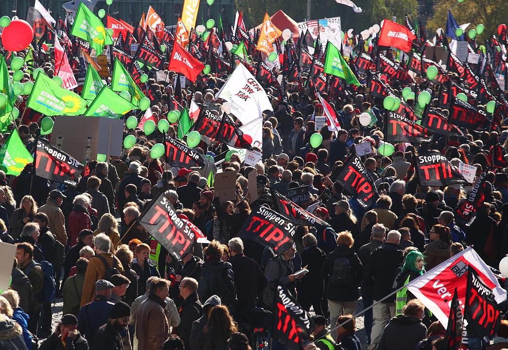 Demonstration gegen TTIP und Ceta