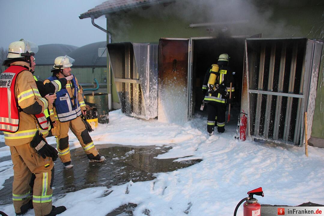 Biogasanlage brennt im Kreis Haßberge: 17 Häuser nun ohne Heizung
