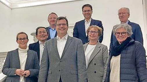 Die Vorstandsmitglieder des Freundeskreises der Museen um den Bamberger Dom freuen sich über ihre Aufgaben (v. l.): Vera Mamerow, You Xie, Martin Pöhner, Christian Lange, Thomas Schmidt, Christiane Wendenburg, Silke Heimerl und Joachim Hoppe