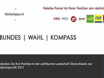 Screenshot: www.Bundeswahlkompass.de