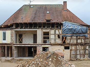 Im hinteren Bereich der "Schwanenbräu" wurde der Anbau bereits abgerissen. Alle Fotos: Anette Schreiber
