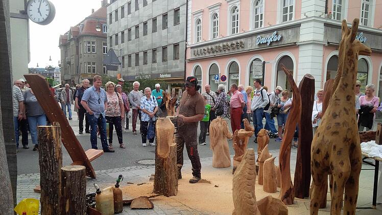 Kunst mit der Kettens&auml;ge  Fotos: Pro Bad Kissingen