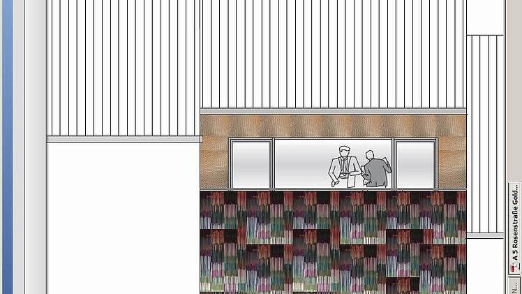 So könnte die Fassade des Fastnachtmuseums in der Rosenstraße schimmern - wenn das Geld reicht.  Grafik: KH Schmidt