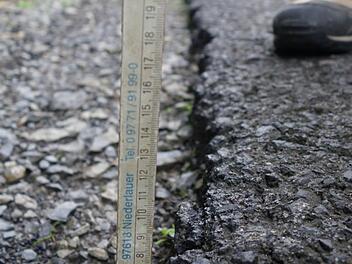 Der Verbindungsweg zwischen Reichenbacher Straße und Michelsgrund ist in schlechtem Zustand, vor allem die Abbruchkante zum Seitenstreifen. Foto: eik