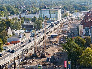 Baustelle S&uuml;dschnellweg Hannover