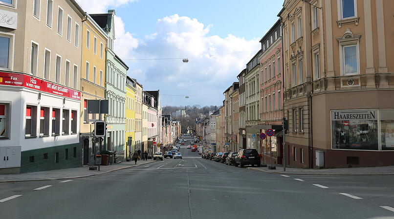 Blick auf Hof an der Saale