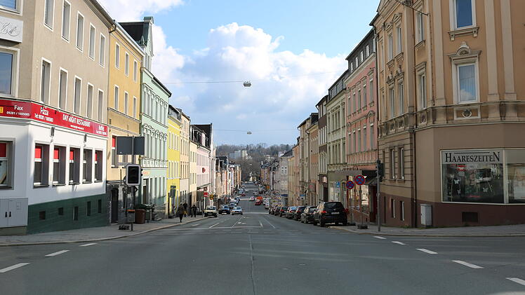 Blick auf Hof an der Saale