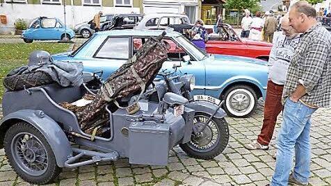 Auch ein Wehrmachts-Motorrad war mit von der Partie
