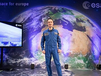 Matthias Maurer bei seiner Vorstellung als neuer Astronaut der Esa. Foto: Frank Rumpenhorst, dpa