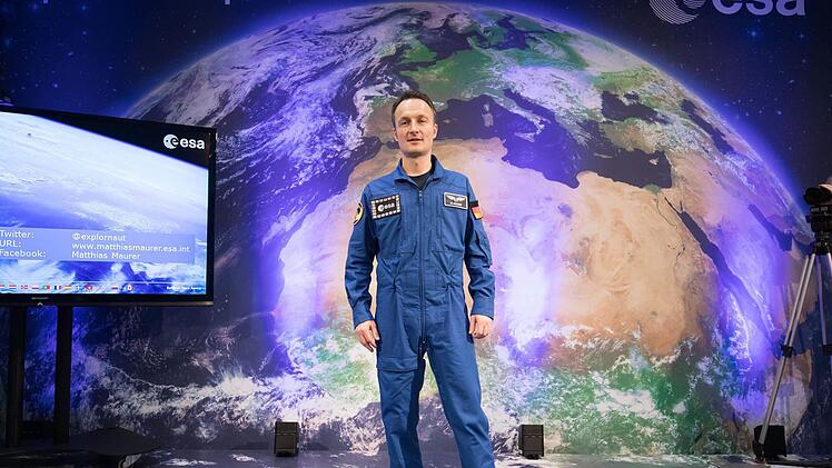 Matthias Maurer bei seiner Vorstellung als neuer Astronaut der Esa. Foto: Frank Rumpenhorst, dpa