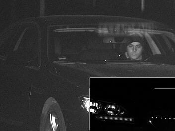 Dumm gelaufen ist es f&uuml;r einen Autodieb in Bonn: Kurz, nachdem er einen Bmw gestohlen hatte, wurde er geblitzt. Nun sucht die Polizei mit dem Blitzerfoto nach dem Unbekannten.  Foto: Polizei