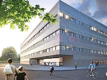 So soll das fertige Gebäude einmal aussehen. Visualisierung: Gerber Architekten