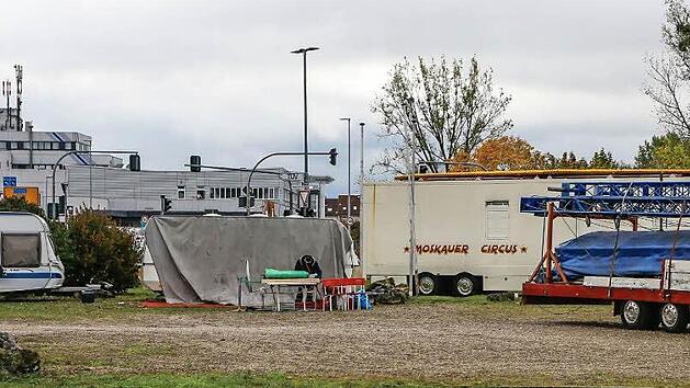 Das Foto entstand am sp&auml;ten Dienstagvormittag. Da war vom Moskauer Circus in Bamberg schon nicht mehr viel zu sehen. Foto: Matthias Hoch