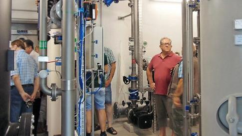 So sieht der Hochbehälter von innen aus.