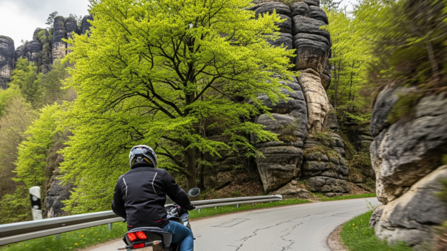 Kreis Main-Spessart: Biker (62) fährt in Graben - Motorrad überschlägt sich