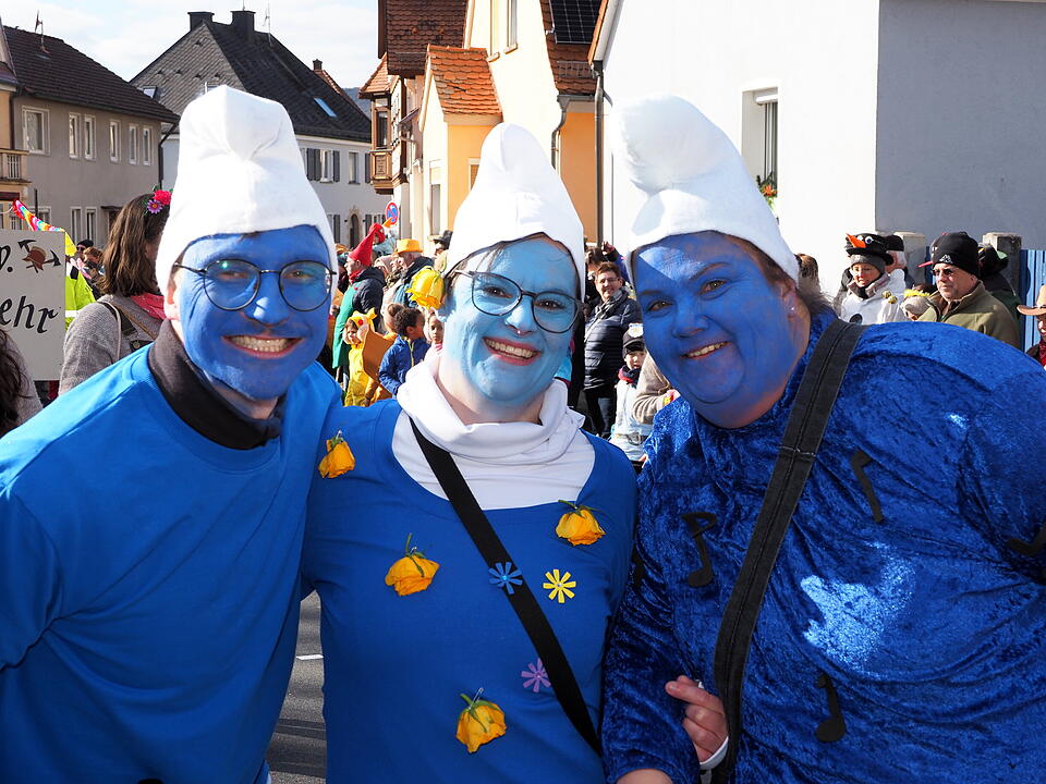 Wildes Faschingstreiben in Steinach an der Saale.