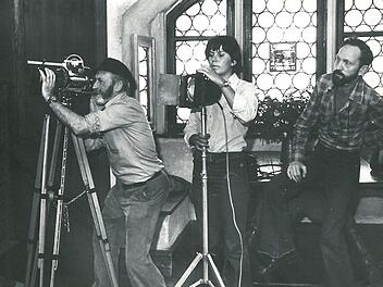Im Juni 1977 drehte ein TV-Team aus Belgien in der Lutherstube auf der Veste Coburg.Foto: CT-Archiv/Furch
