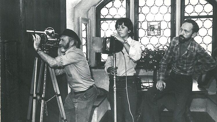 Im Juni 1977 drehte ein TV-Team aus Belgien in der Lutherstube auf der Veste Coburg.Foto: CT-Archiv/Furch