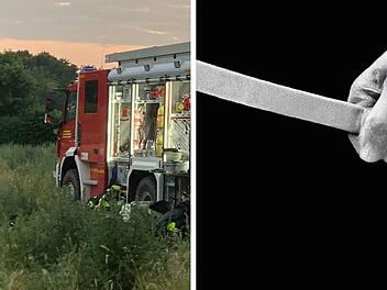 Eskalation bei Löscharbeiten in Eschau: Mann bedroht Feuerwehrkräfte mit Messer