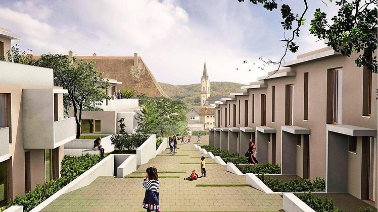 So oder so ähnlich könnte die Bebauung des Frömel-Grundstückes aussehen.  Visualisierung: Architekturbüro Gräßel