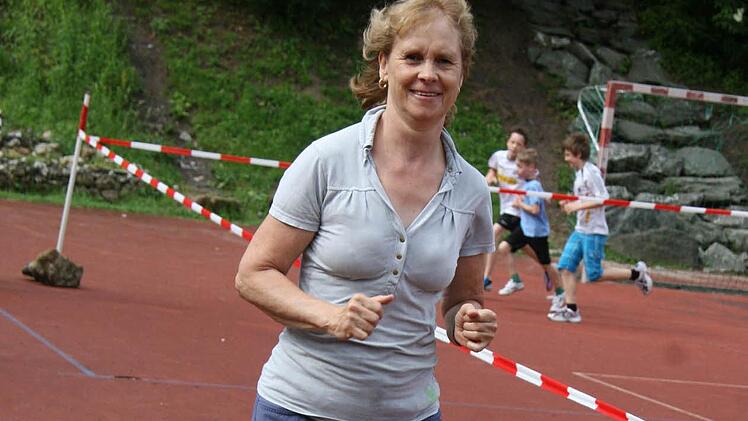 Projektleiterin Claudia Rack lief auch ein paar Runden.