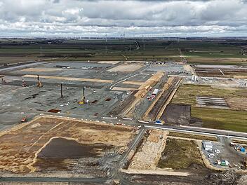 Baustelle Batteriehersteller Northvolt in Heide