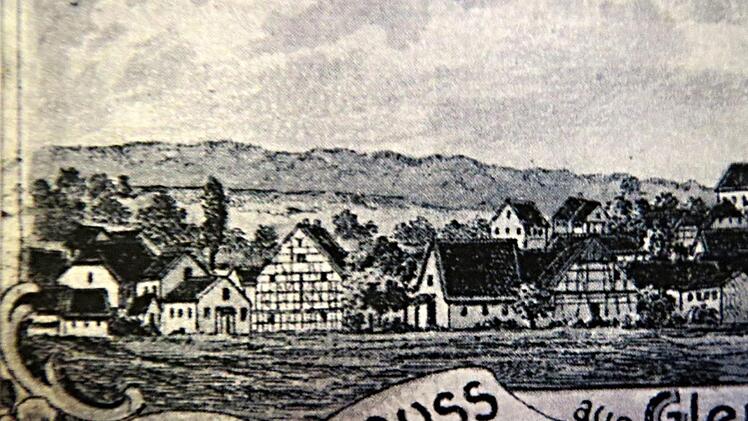 Postkarte von Gleusdorf vor 1899 von Josef Hospe