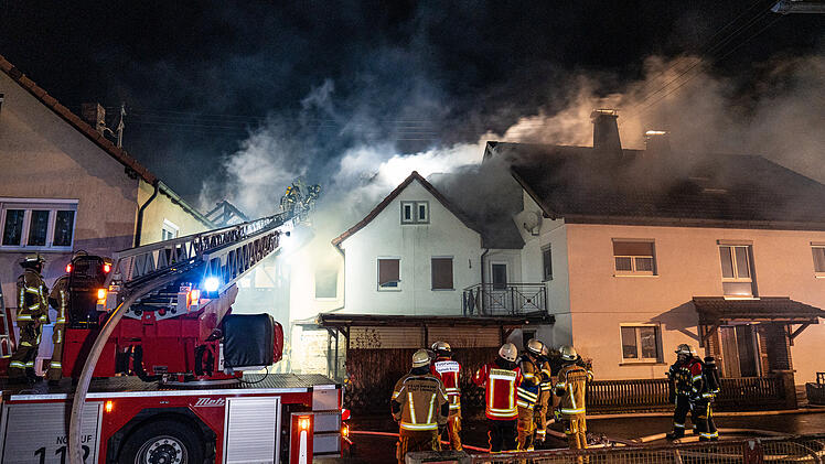 Brand in Küps: Scheune steht in Flammen