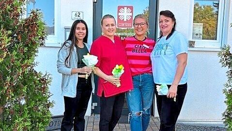 Unser Bild zeigt (von links) Ainhoa del Carmen Hernandez Fierro, Anastasia Spielmann, Kristina St&uuml;rmer und Vasylenko Inessa.Andrea H&uuml;mpfer