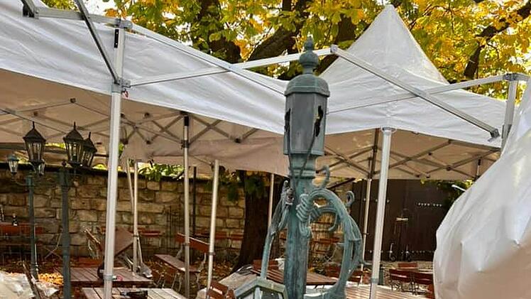 Bamberg: Biergarten nach Sturm völlig zerstört