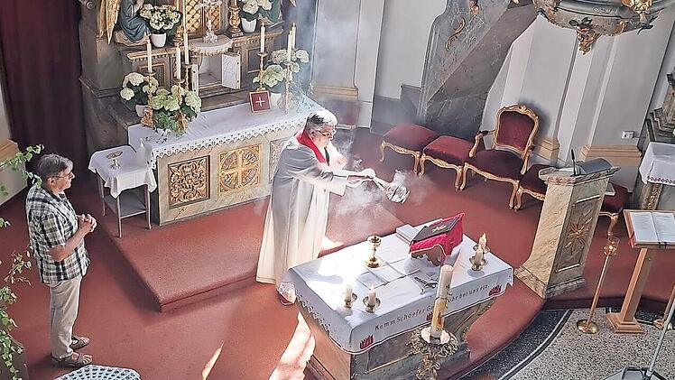 Die Wort-Gottes-Feier in Lettenreuth.