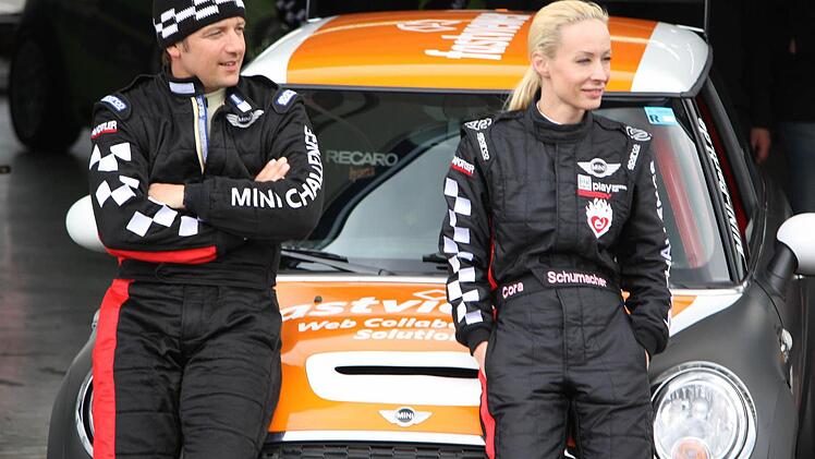 Steven Fürsch und Cora Schumacher, Frau des ehemaligen Formel-1-Fahrers Ralf Schumacher.