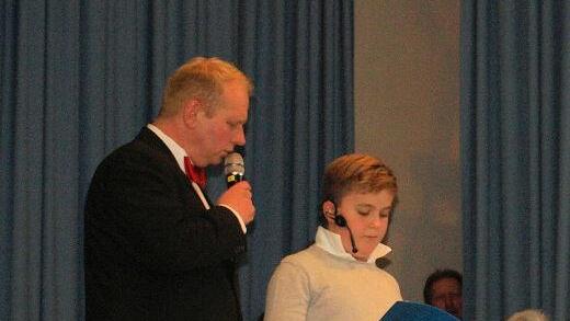 Bruno Treuner aus Ludwigsstadt (re) und Moderator Martin Bittruf