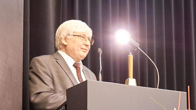 Professor Friedhelm Brusniak bei seiner Antrittsrede. Foto: Johannes Marx