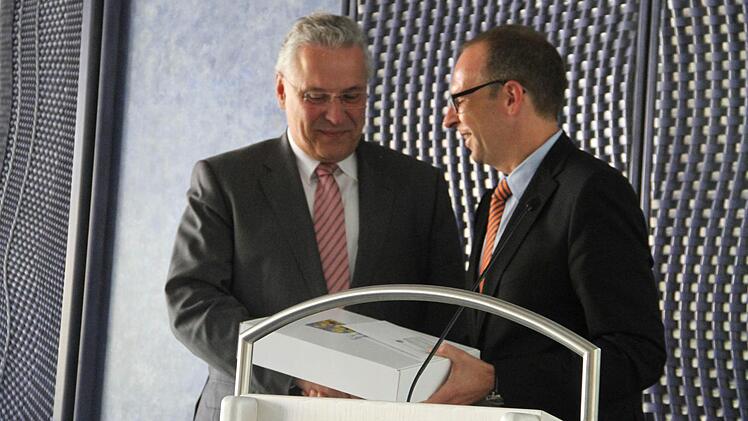 Verkehrsminister Herrmann (l.) und Landrat Meißner