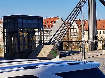Aufzug an Bamberger Kettenbr&uuml;cke