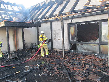 Brand in Ansbach: Feuerwehr im Einsatz