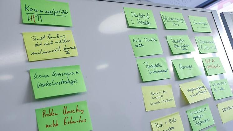 Denkwerkstatt "Bamberg 2050": Blick auf den Workshop "Wie bewegen wir uns?". Foto: Barbara Herbst