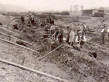 Eine weitere Arbeitsbeschaffungsmaßnahme war der Ausbau des Wirtschaftsweges Stockheim.