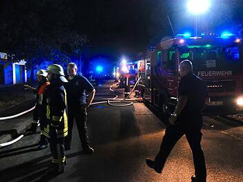 Großübung der Feuerwehren des Landkreises Bad Kissingen in Wildflecken.  Foto: Gerd Schaar