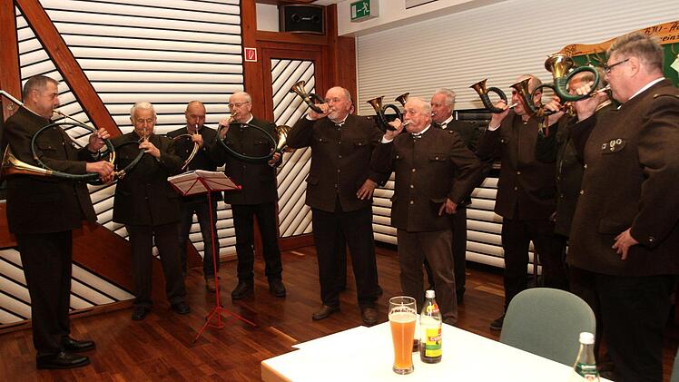 Die Jagdhornbläsergruppe eröffnete die Hegeschau.