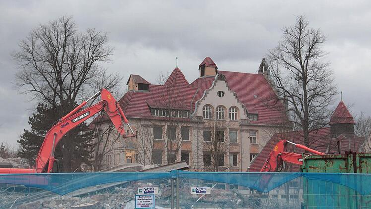 Blick zur Heiligkreuzschule.