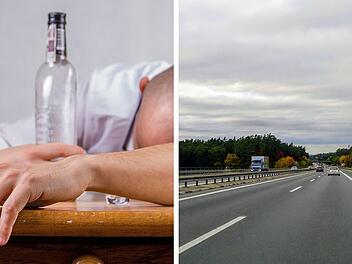 Mann (25) schläft neben A73 seinen Rausch aus