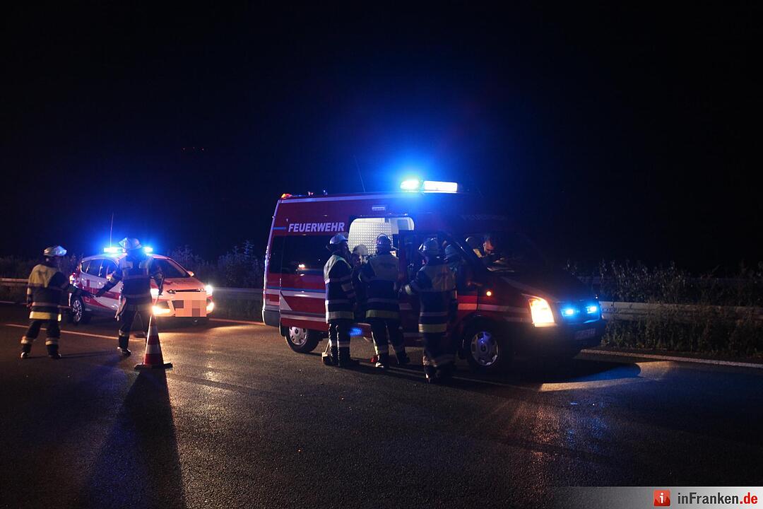 Überholen auf A9 missglückt: Unfall bei Münchberg