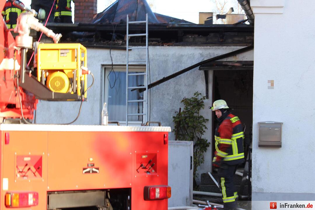 Dachstuhlbrand in Röthenbach an der Pegnitz