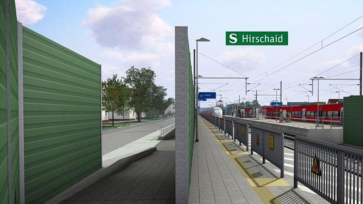 Und  so soll sich die gleiche Perspektive aus der Sicht der Bahnplaner darstellen.Illustration: Deutsche Bahn