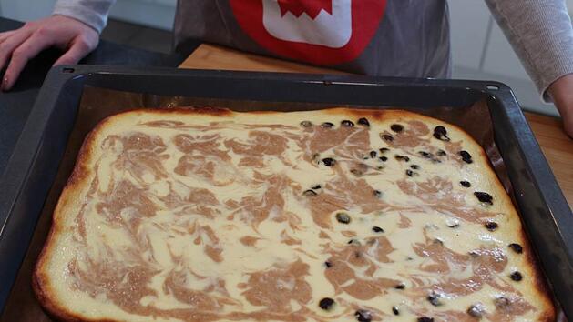Traditioneller Käsekuchen vom Blech